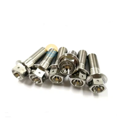 Gr5 Ti64 Titanium Flange Hex Hoved Bolt